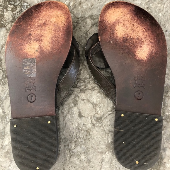 Sandals with Beautiful Beads - Circular Pattern - Brown - Size 7 - Rebels Brand - Picture 3 of 3